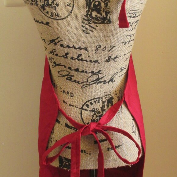 NWOT! Christmas Apron One Size Fits Most, Red w/Ornaments and Naughty or Nice? - Picture 6 of 7